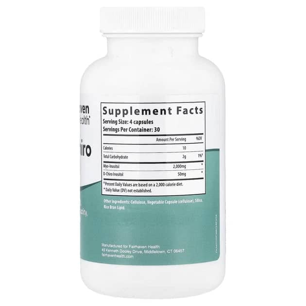 Fairhaven Health, Myo + D-Chiro Inositol, 120 Capsules 2