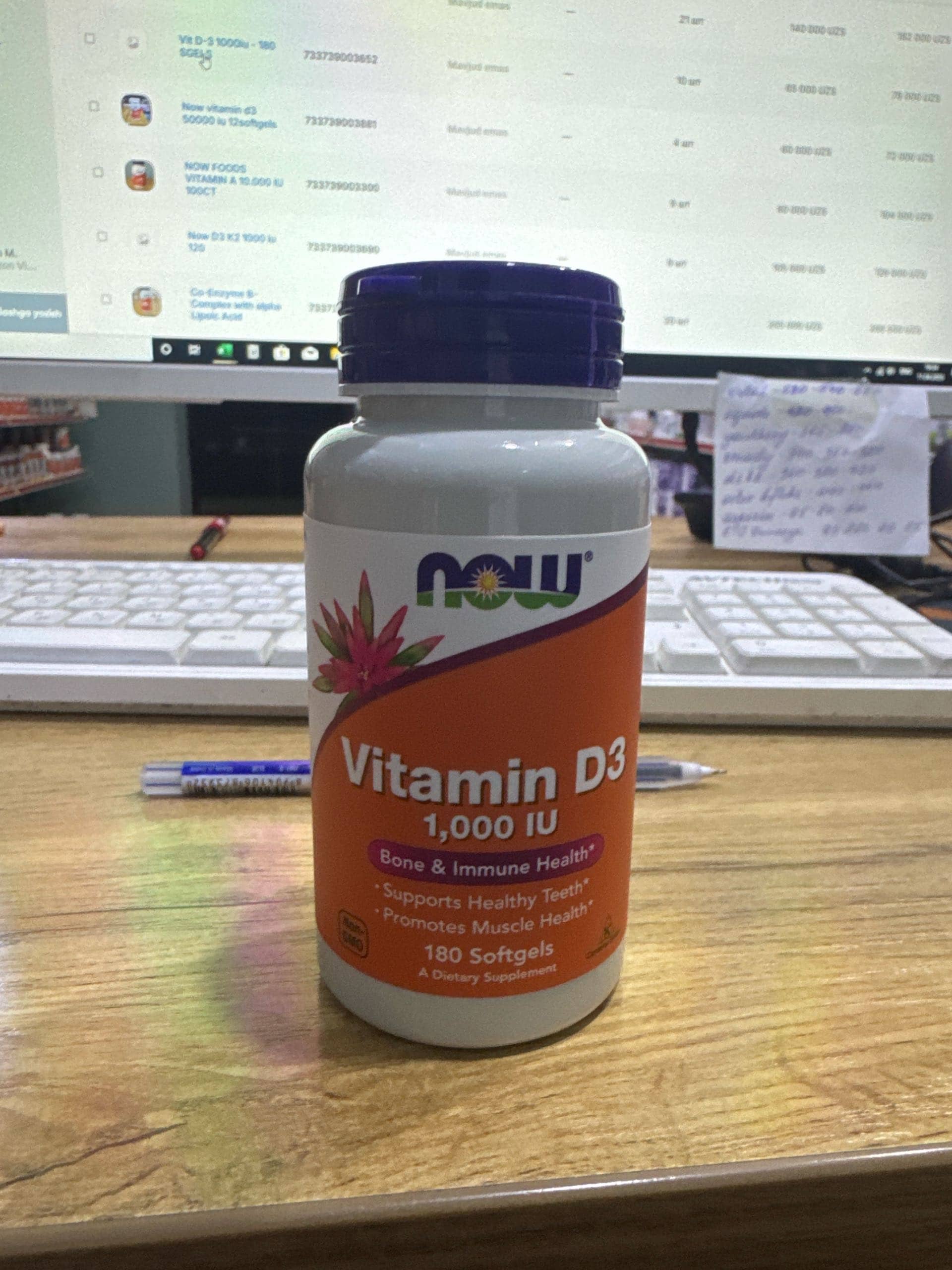 NOW Vit D-3 1000iu - 180 SGELS 1