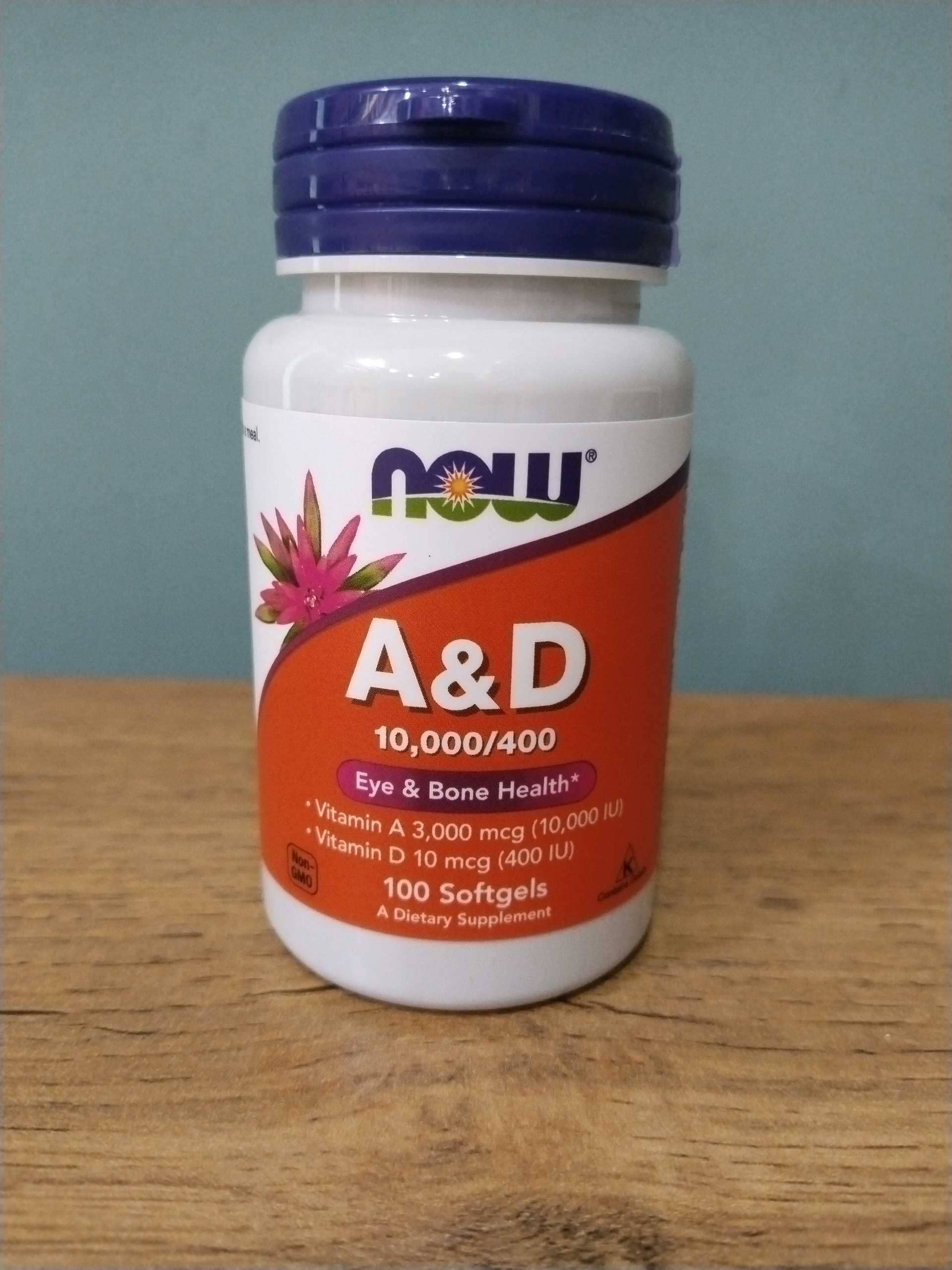NOW FOODS VITAMIN A&D 100CT 1
