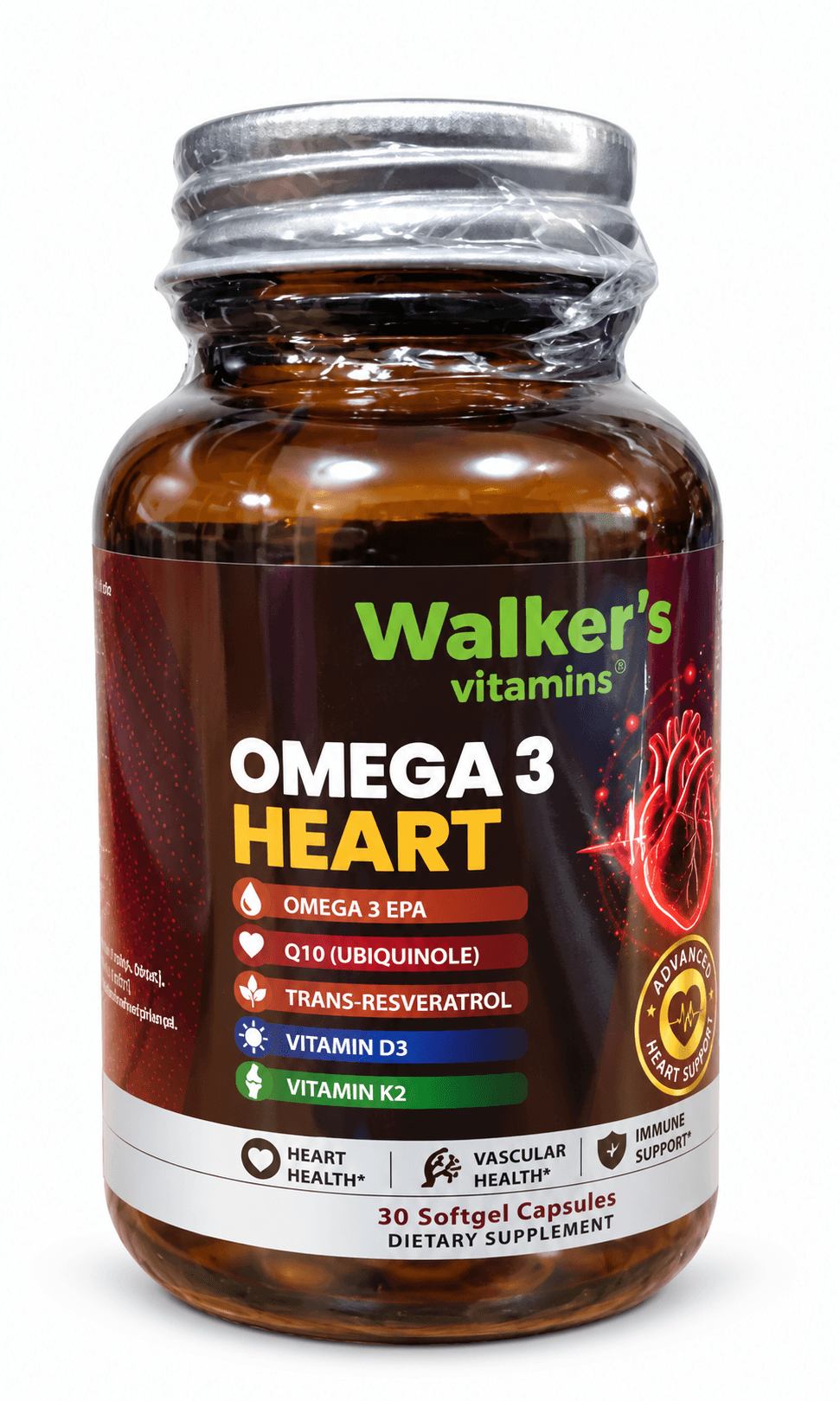 Walkers omega-3 heart 30 tab