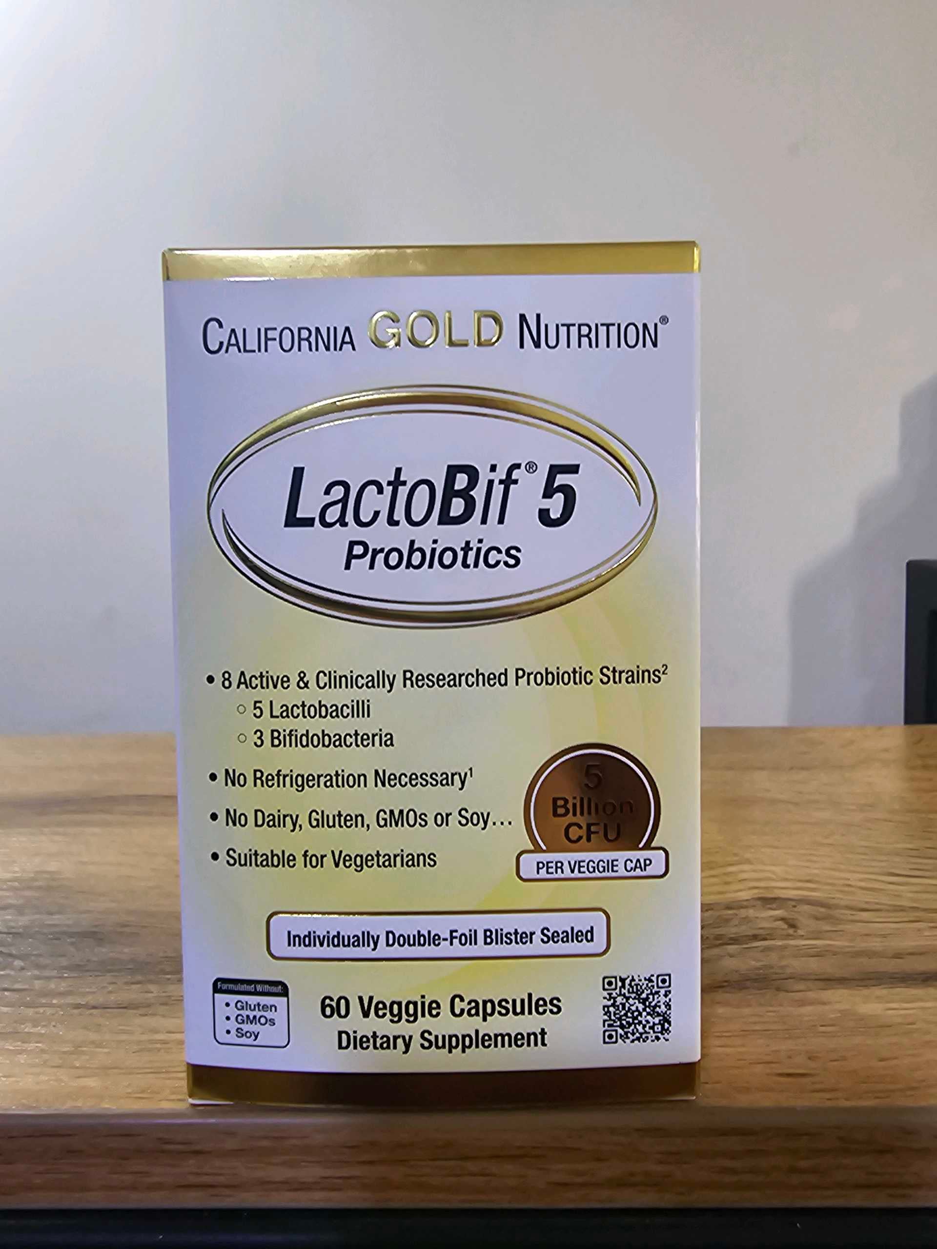 California Gold Lactobif 5 Probiotics 60 vegcaps