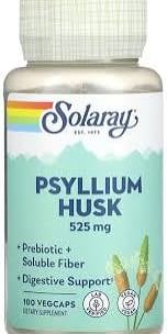 solaray psyllium huks 525 mg 100 tab