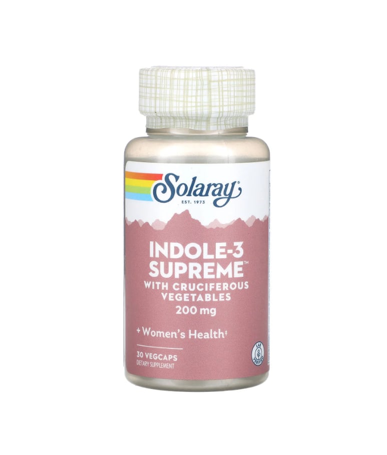 Solaray Indole-3 Supreme with Cruciferous Vegetables, 200 mg, 30 Veggie Capsules