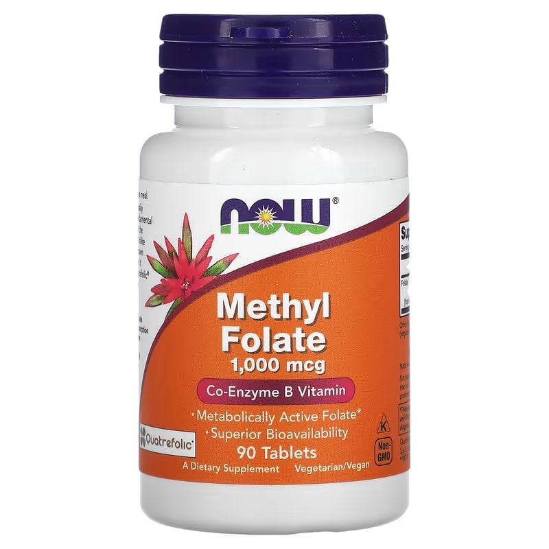 NOW FOODS, METHYL FOLATE, 1,000 MCG, 90 TABLETS