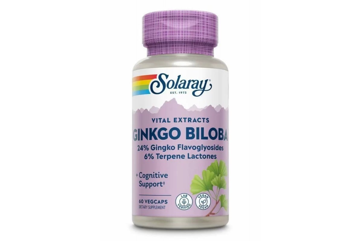 Solaray, Vital Extracts, Ginkgo Biloba, 60 mg, 60 VegCaps