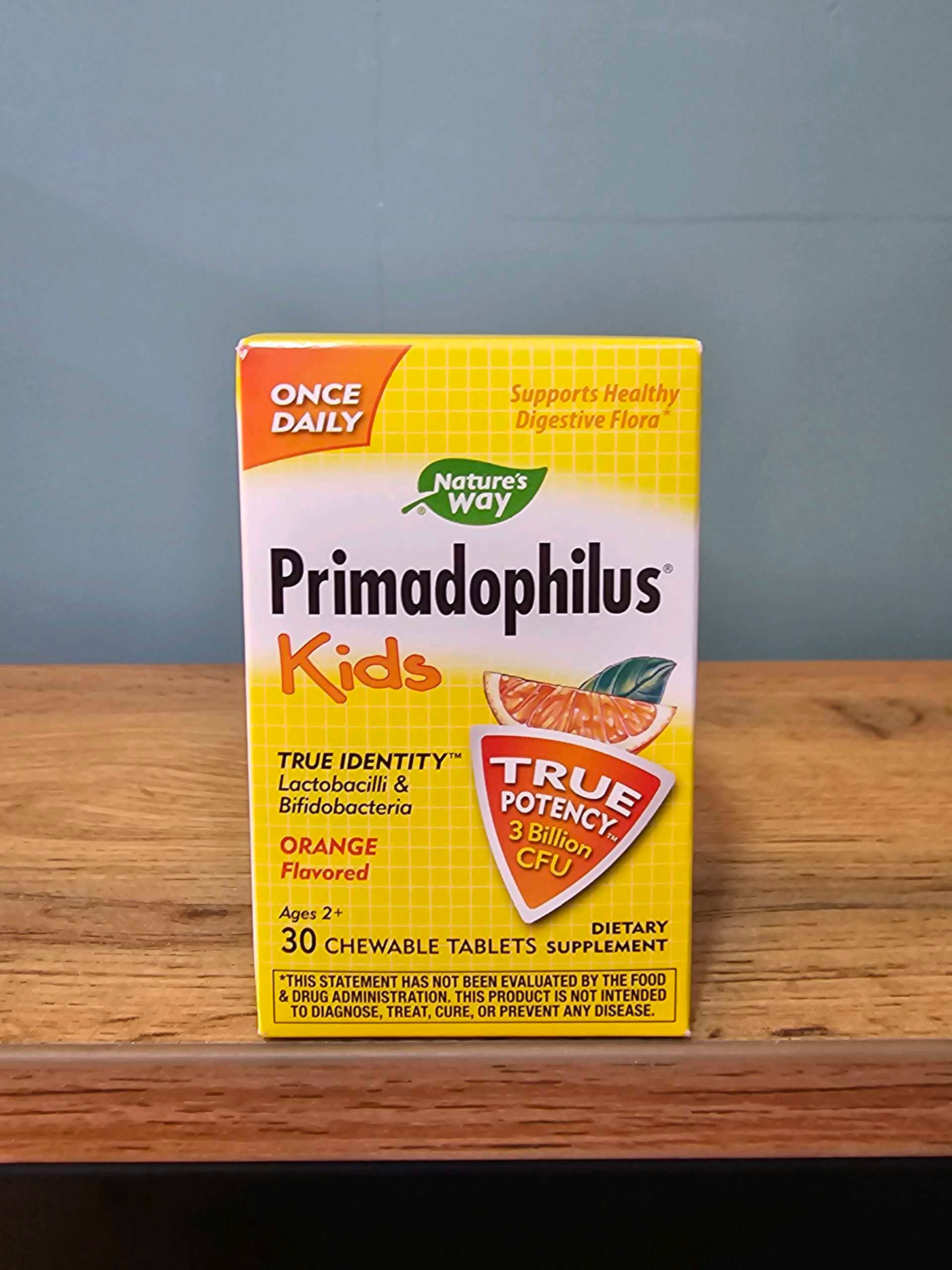 NATURE'S WAY PRIMADOPHILUS KIDS 30 CHEWABLE TABLETS