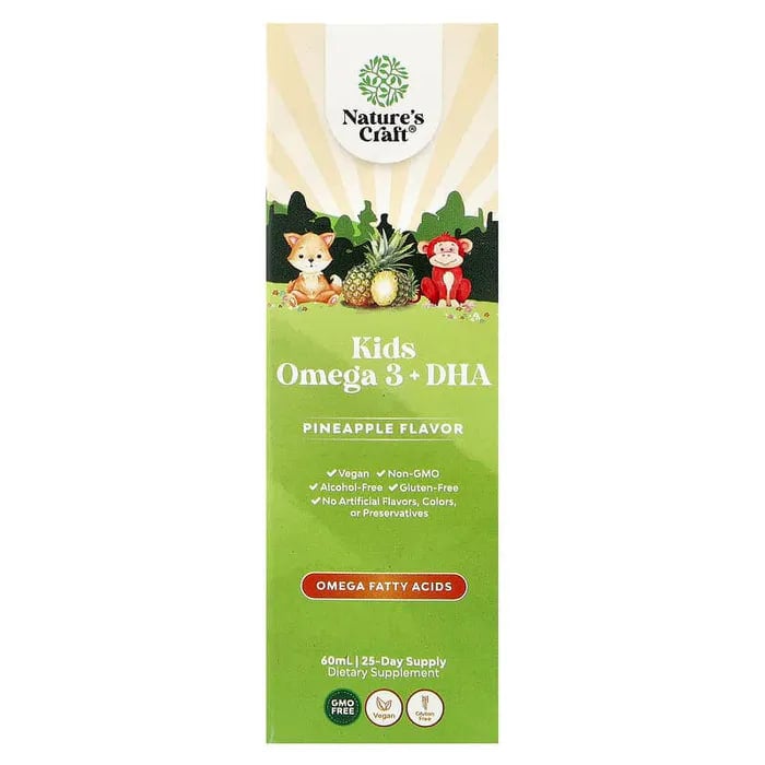 Kids Omega 3  DHA Liquid, Plant Based, 60ml Natures Craft