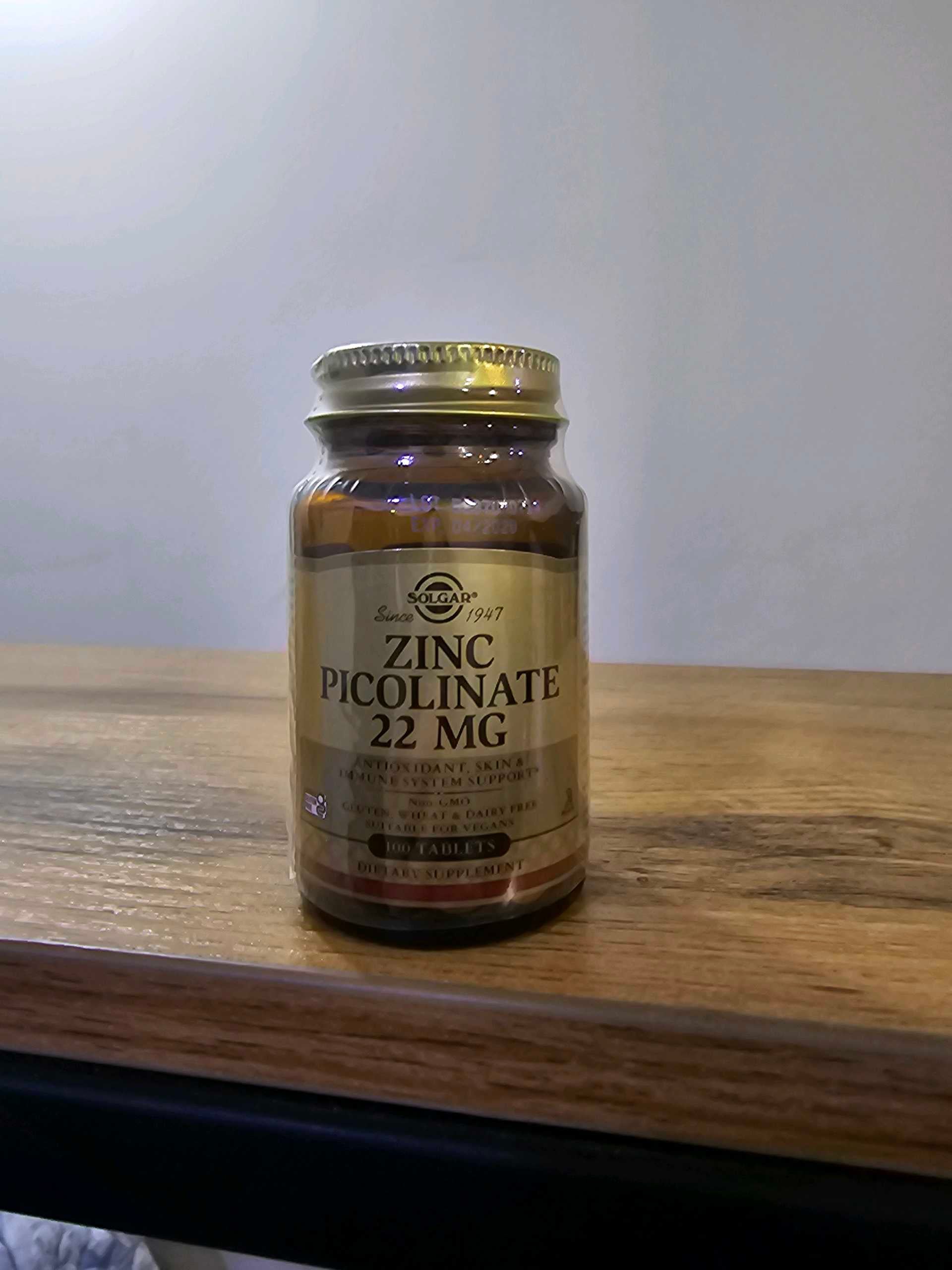 Solgar, Zinc Picolinate, 22 mg, 100 Tablets