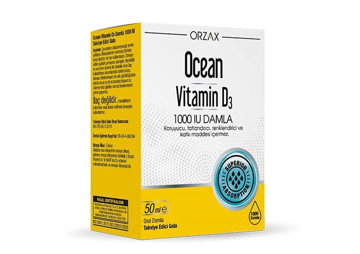 Orzax Ocean Vitamin D3 1000 IU 50 ml Drops