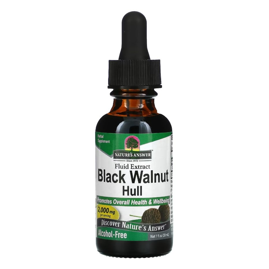 Nature's Answer, Black Walnut Hull, Fluid Extract, Alcohol-Free, 2,000 mg, 1 fl oz (30 mL)