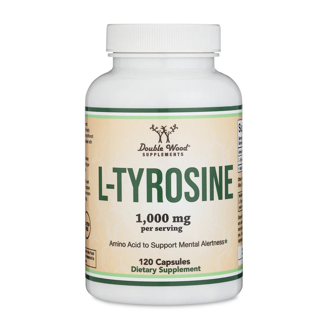 DoubleWood L-Tyrosine - 120 x 1000 mg capsules