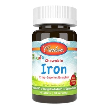 Carlson Kid's Chewable Iron 15 mg 30 chewable tablets