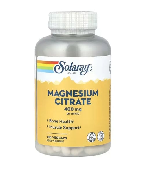 Solaray Magnesium Citrate 180 vcap 400 mg