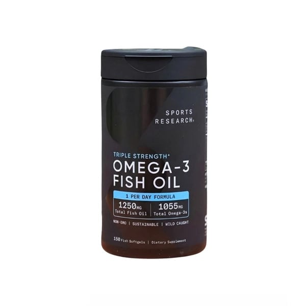 Sports Research, Omega-3 Fish Oil, Triple Strength, 1250 mg, 150 Softgels