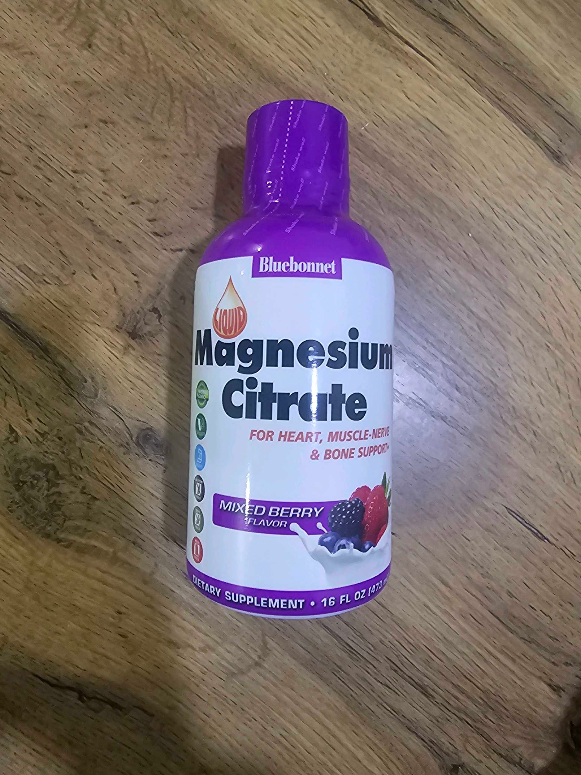 Bluebonnet Nutrition, Liquid Magnesium Citrate, Mixed Berry, 16 fl oz (473 ml)