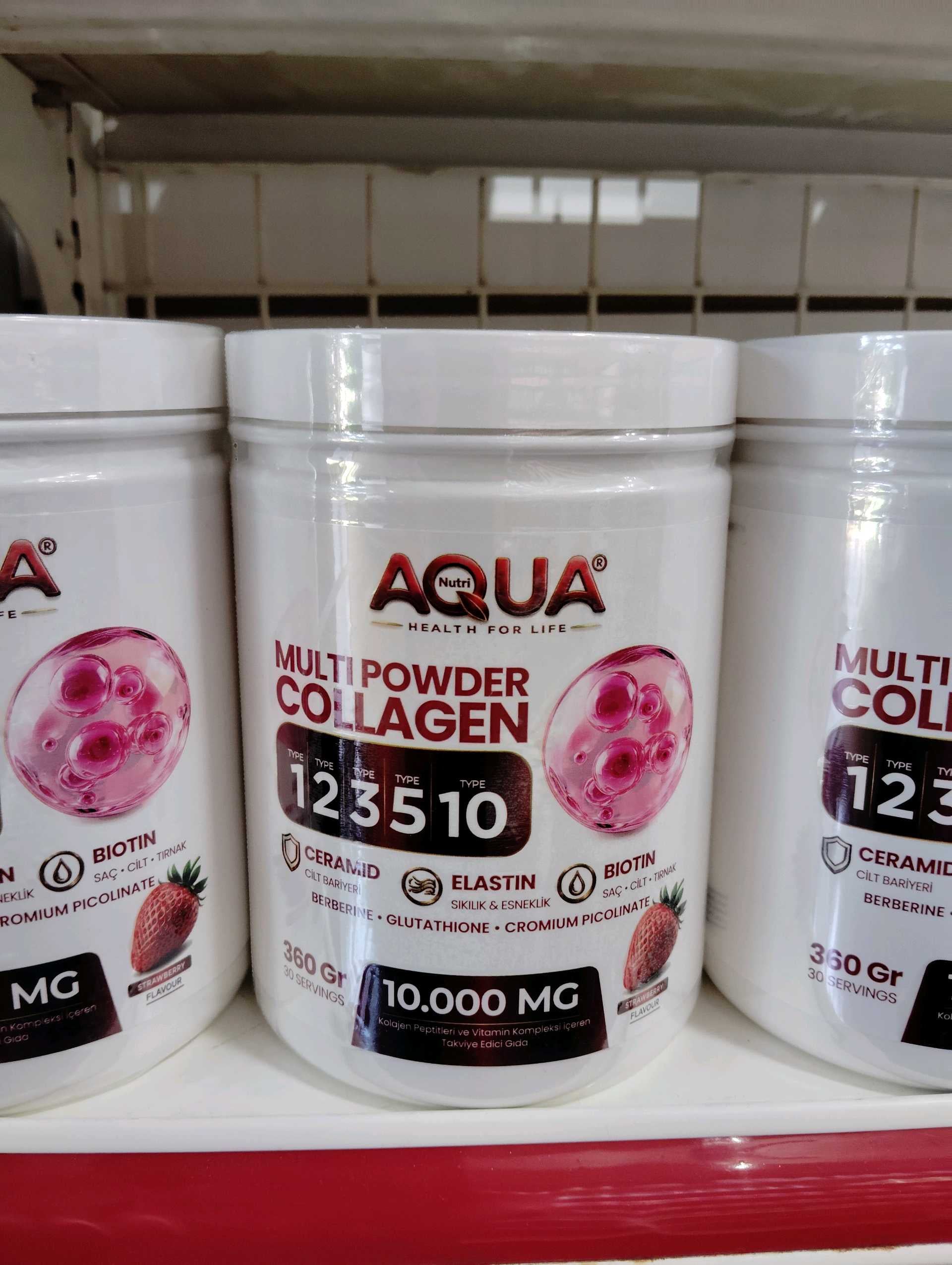 Aqua collagen strawberry 10.000 mg 360 gr