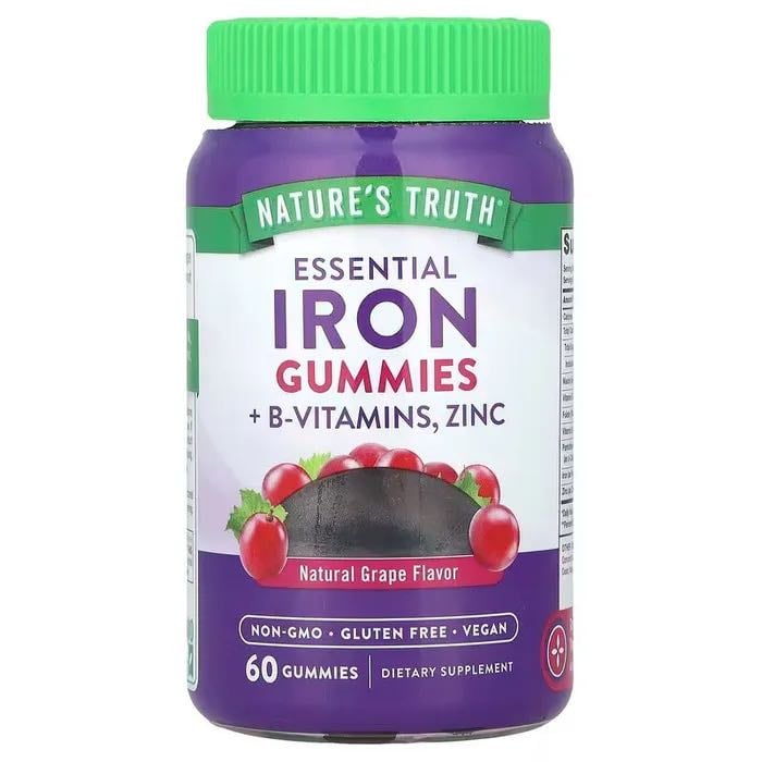 natures truth iron gummes 60 gumm