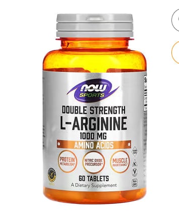 NOW Foods, Double Strength L-Arginine, 1,000 mg, 60 Tablets