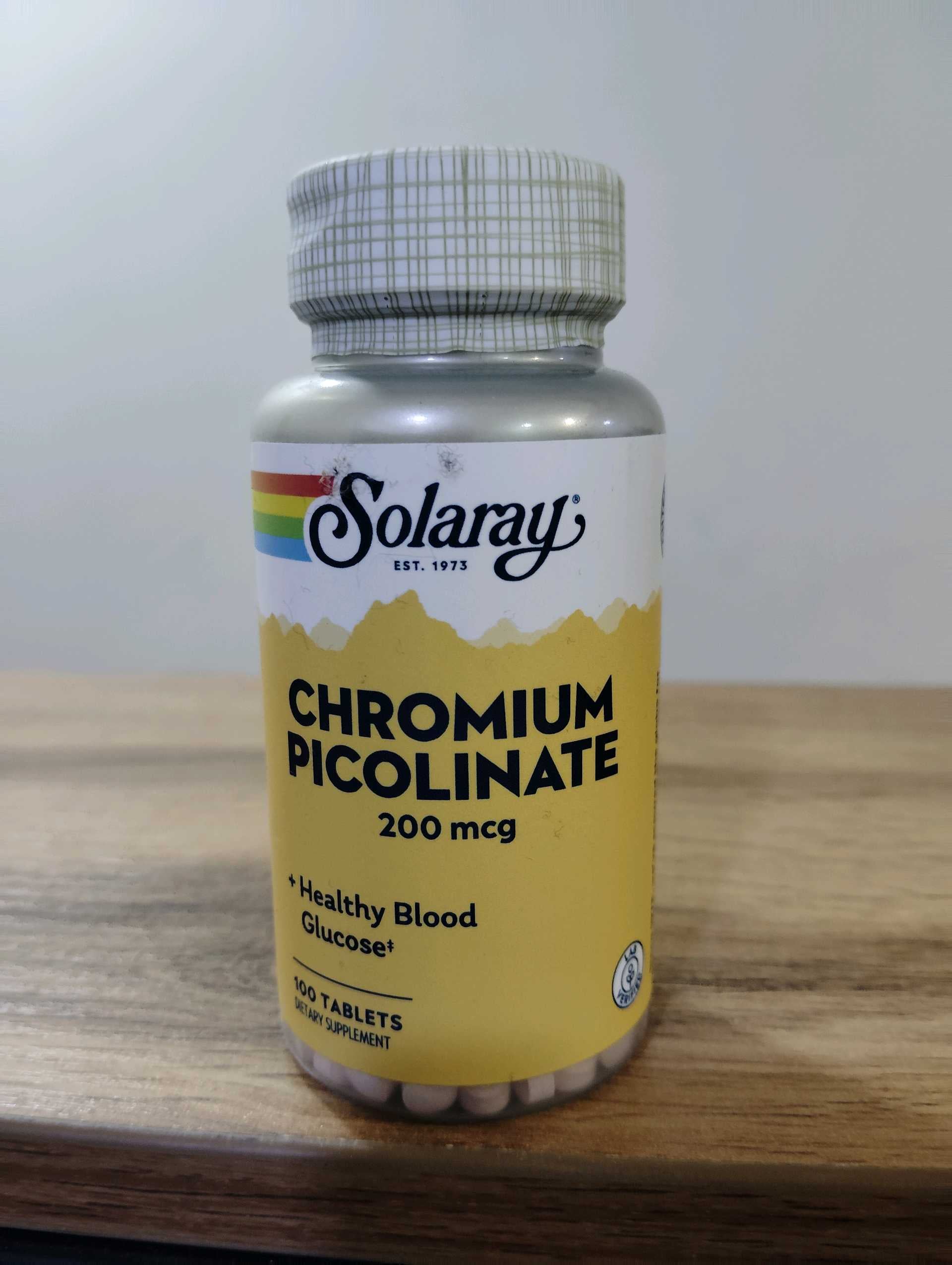 Soloray Chromium Picolinate 200mcg 100 tabs