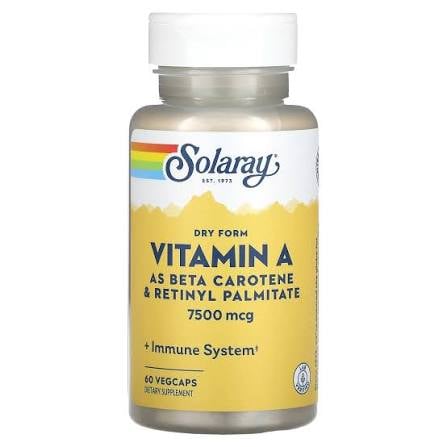 Solaray Vitamin A   7500mcg 60 veg
