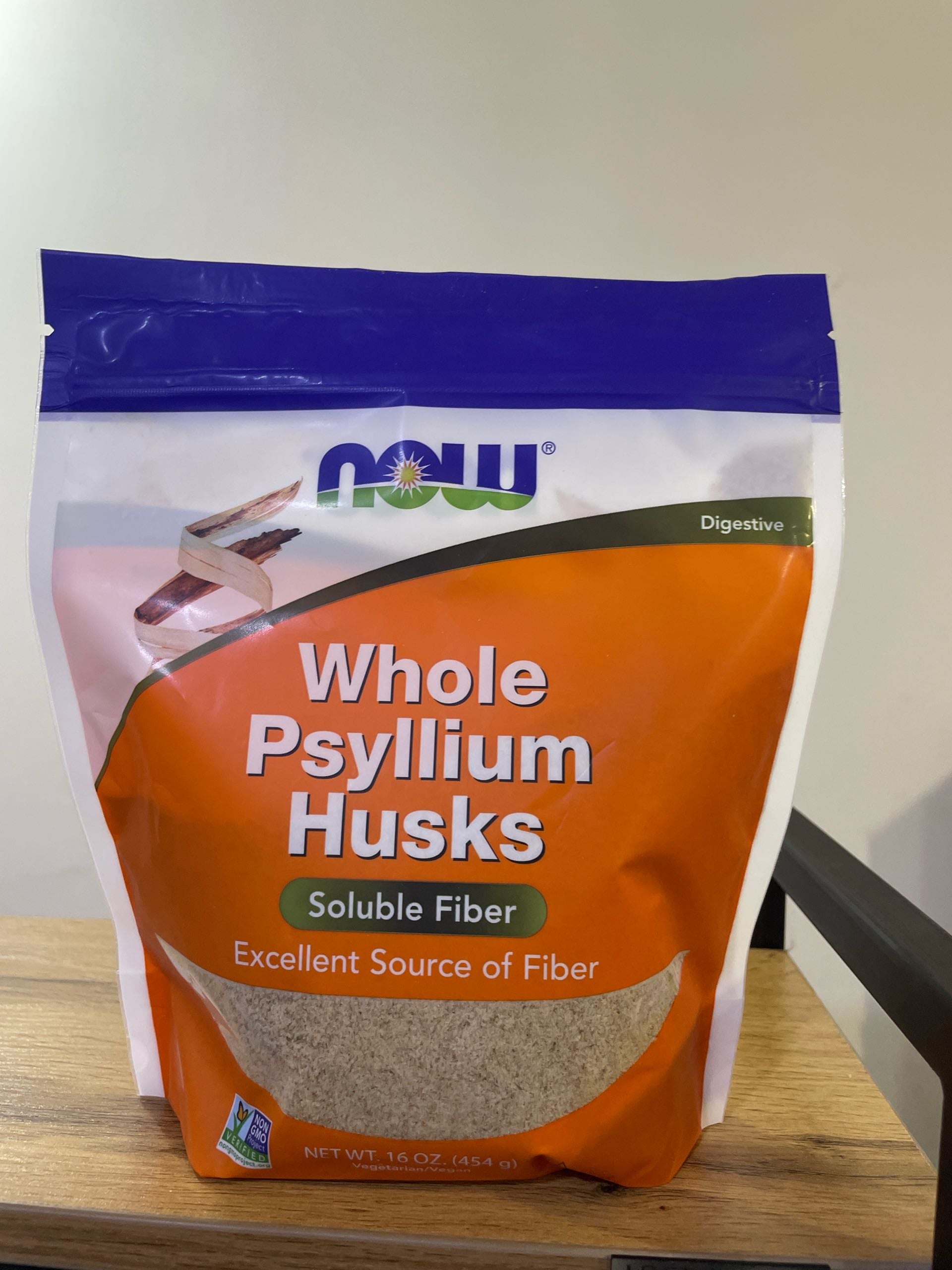 Now Whole Psyllium Husks 454g