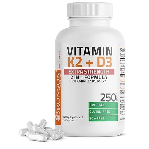 Bronson Vitamin K2+D3 10,000 IU 250 cap