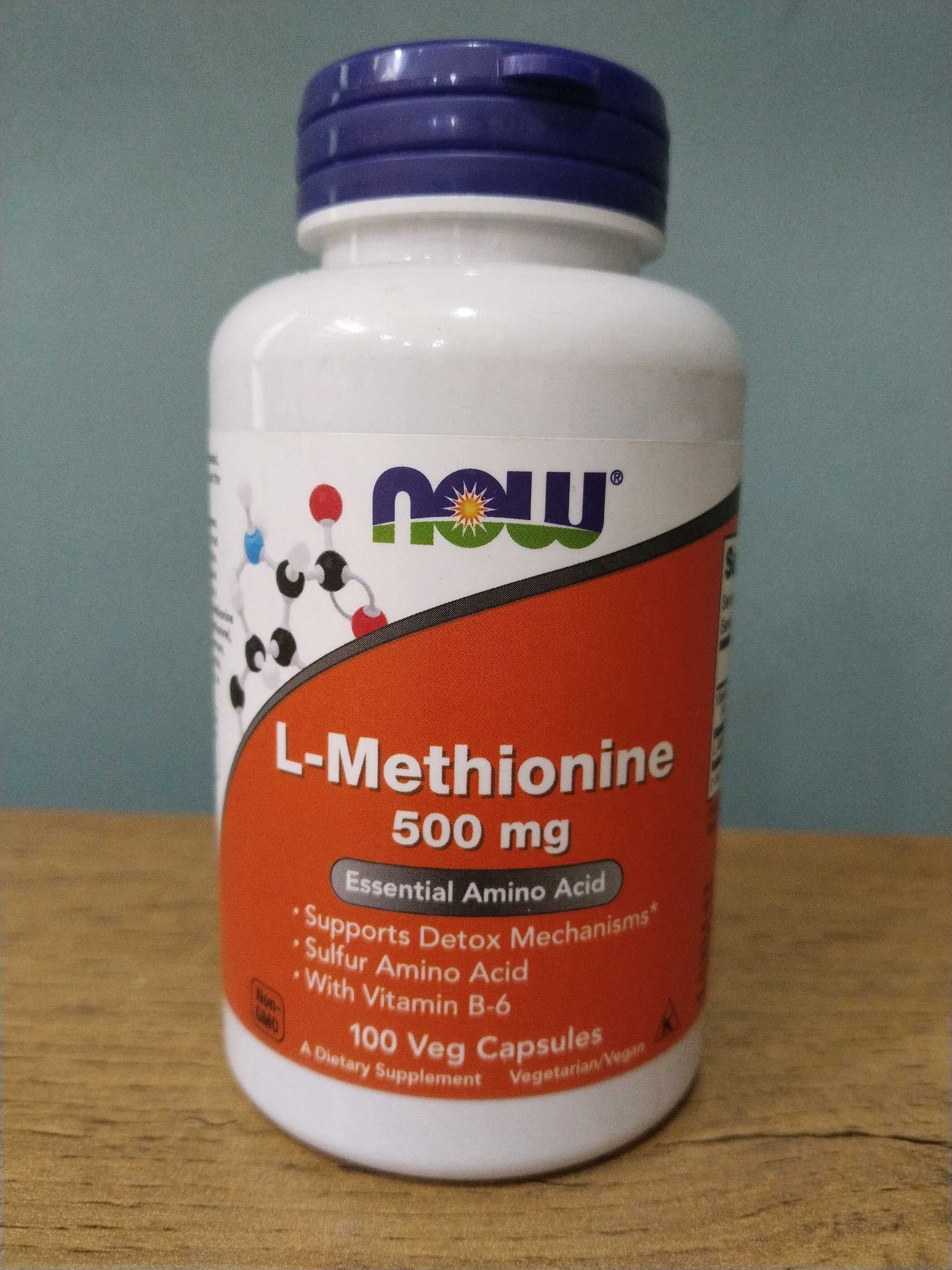 NOW FOODS L-METHIONINE 500MG + B-6 10MG