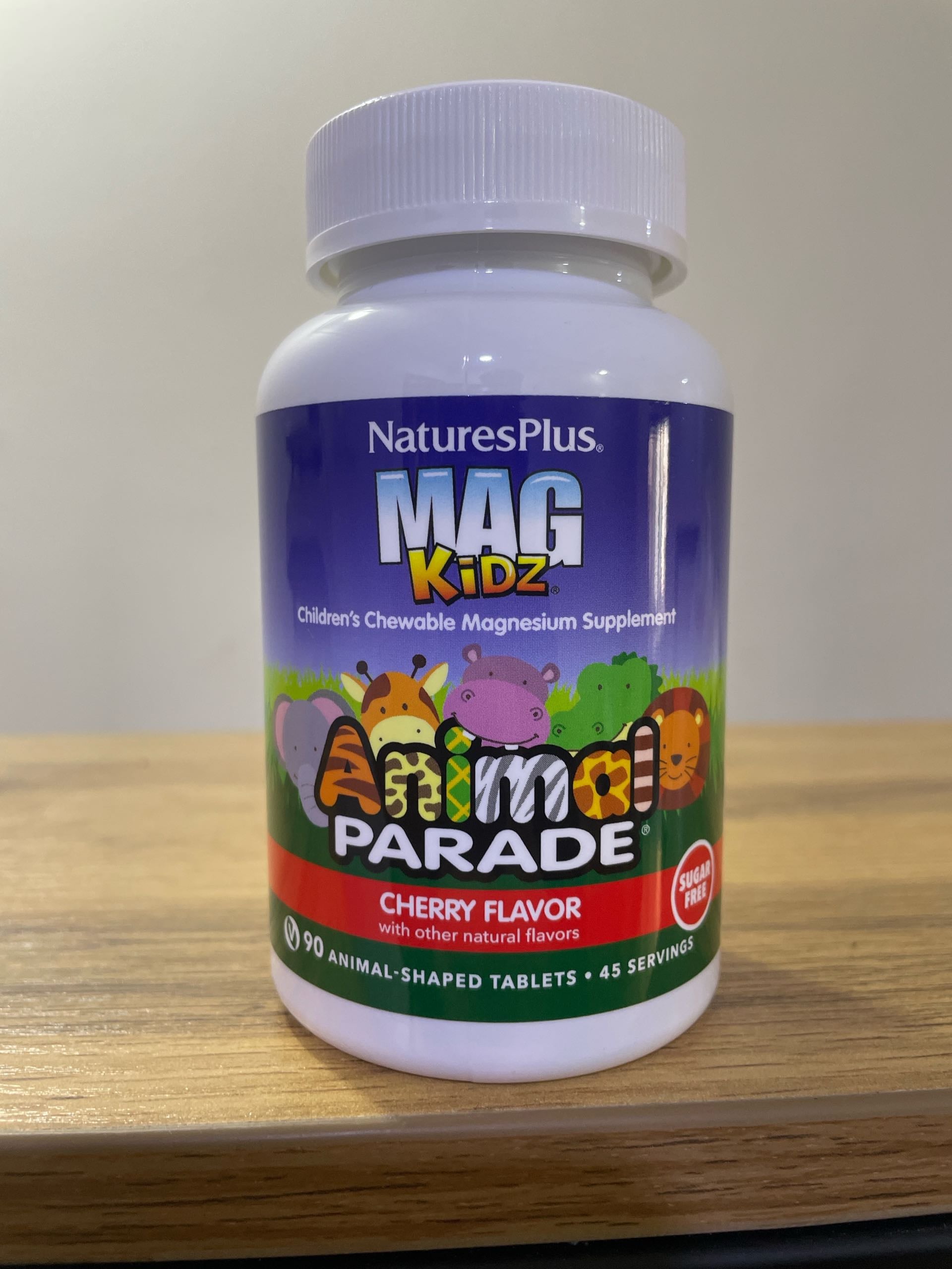 Children's Magnesium, Nature's Plus, Animal Parade, Cherry Flavor, 90 Animal Gummies