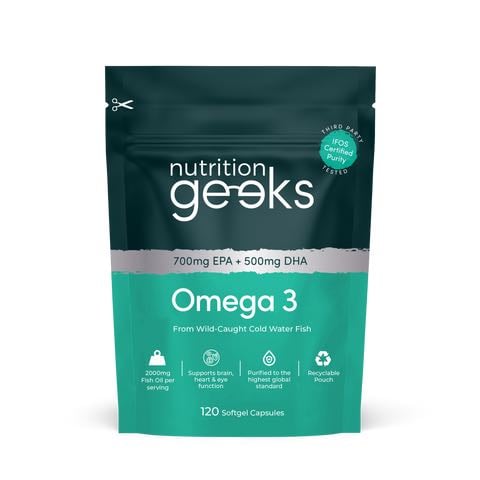Geeks Nutrition, 700mg EPA 500mg DHA Omega 3 120 softgels