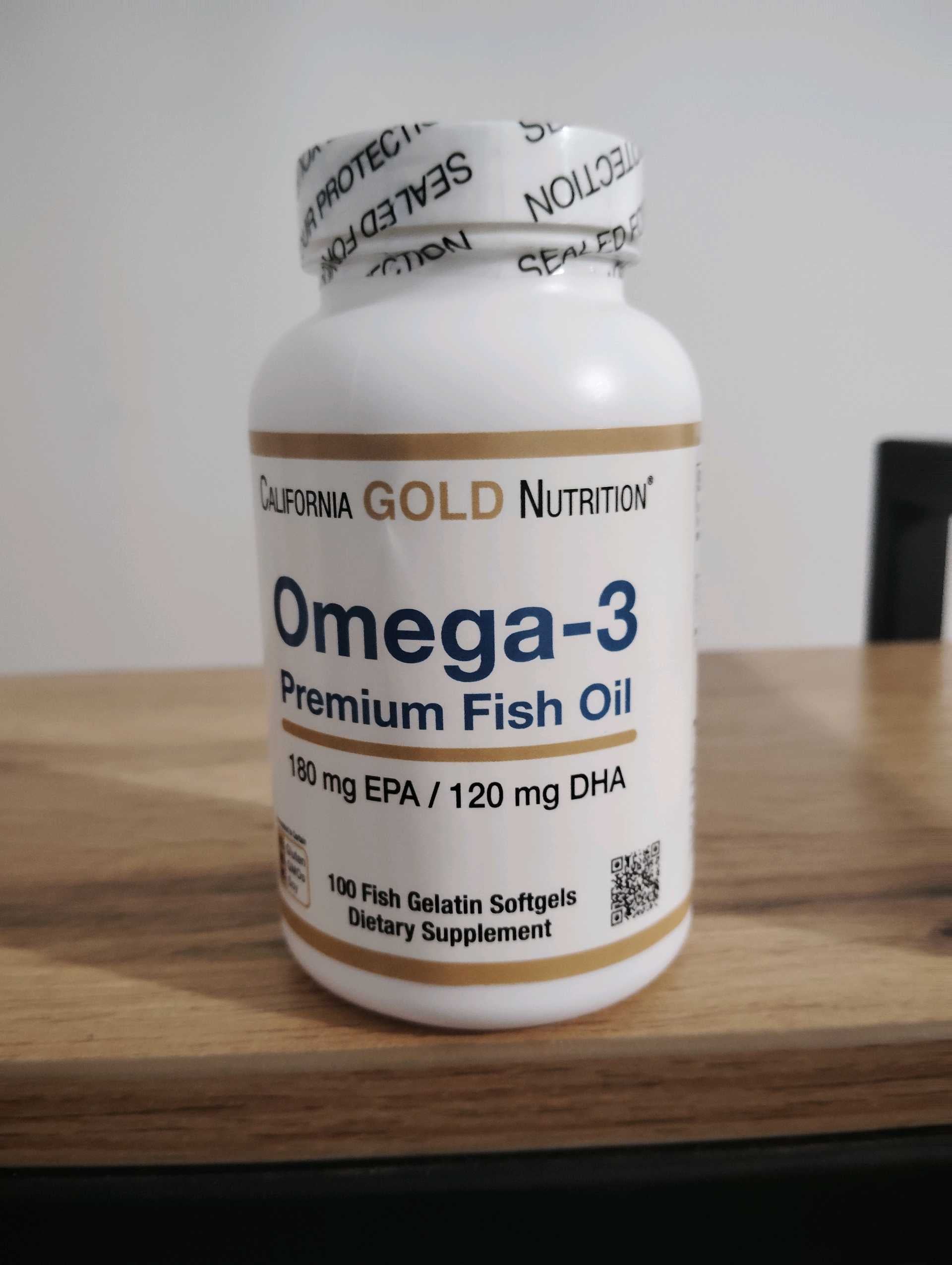 California Gold Nutrition Omega-3 Premium Fish Oil 100 fish gelatin softgels