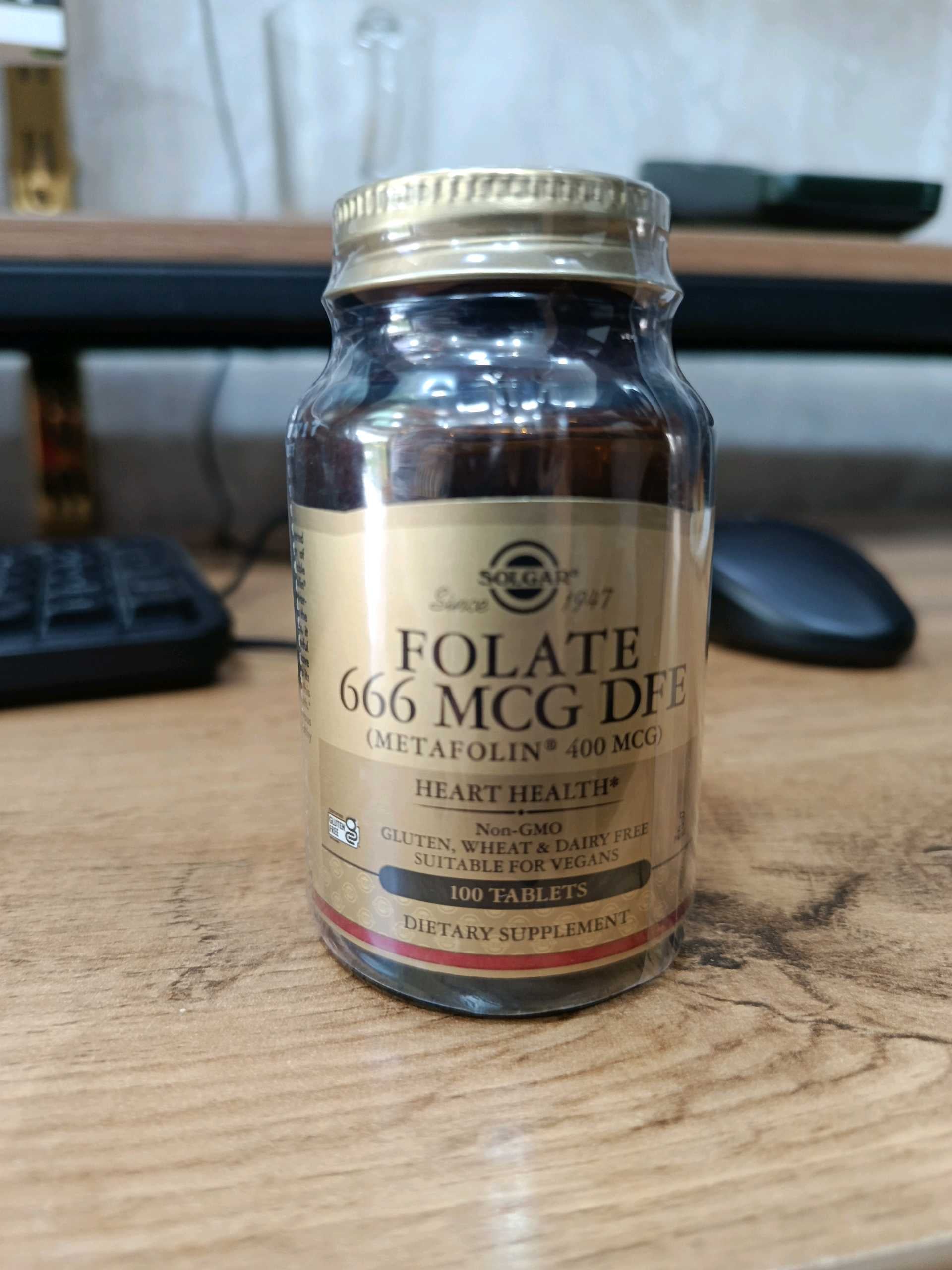 SOLGAR FOLATE 666mcg dfe METAFOLIN  100tab