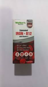 WALKERS IRON-B12 LIPOSOMAL 30CAP