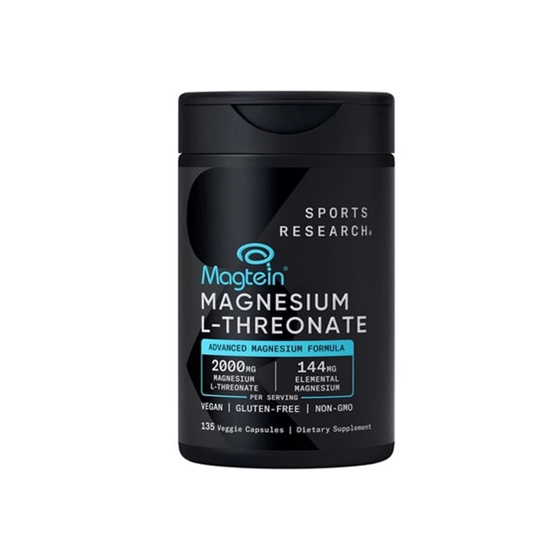 Sports Research, Magtein Magnesium-L-Threonate 2000mg 135 Veggie Capsules