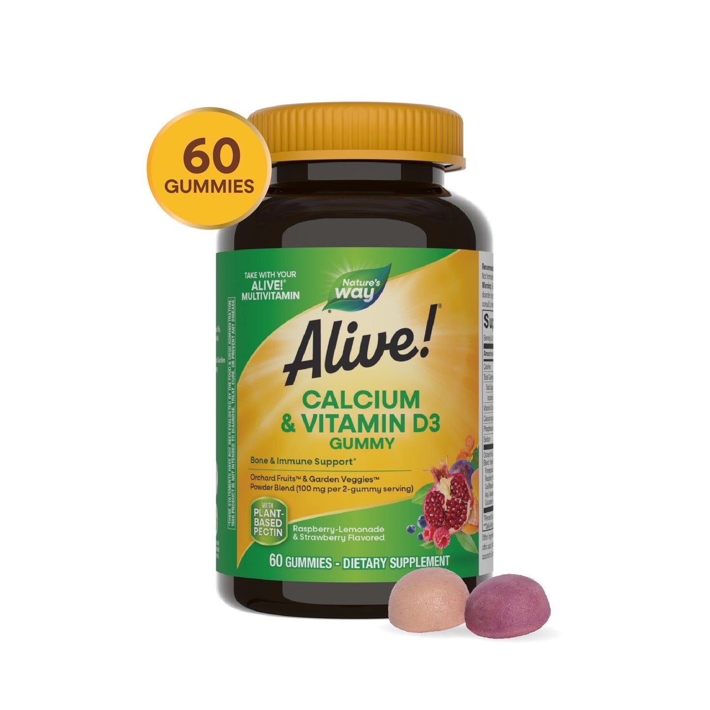 Nature’s way Alive Calcum+ D3 Gummy 60 ct