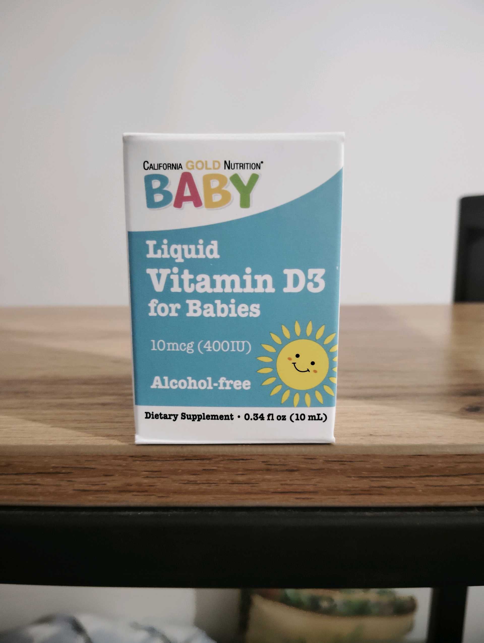 California Gold Nutrition Liquid Vitamin D3 for babies 10mcg 400iu