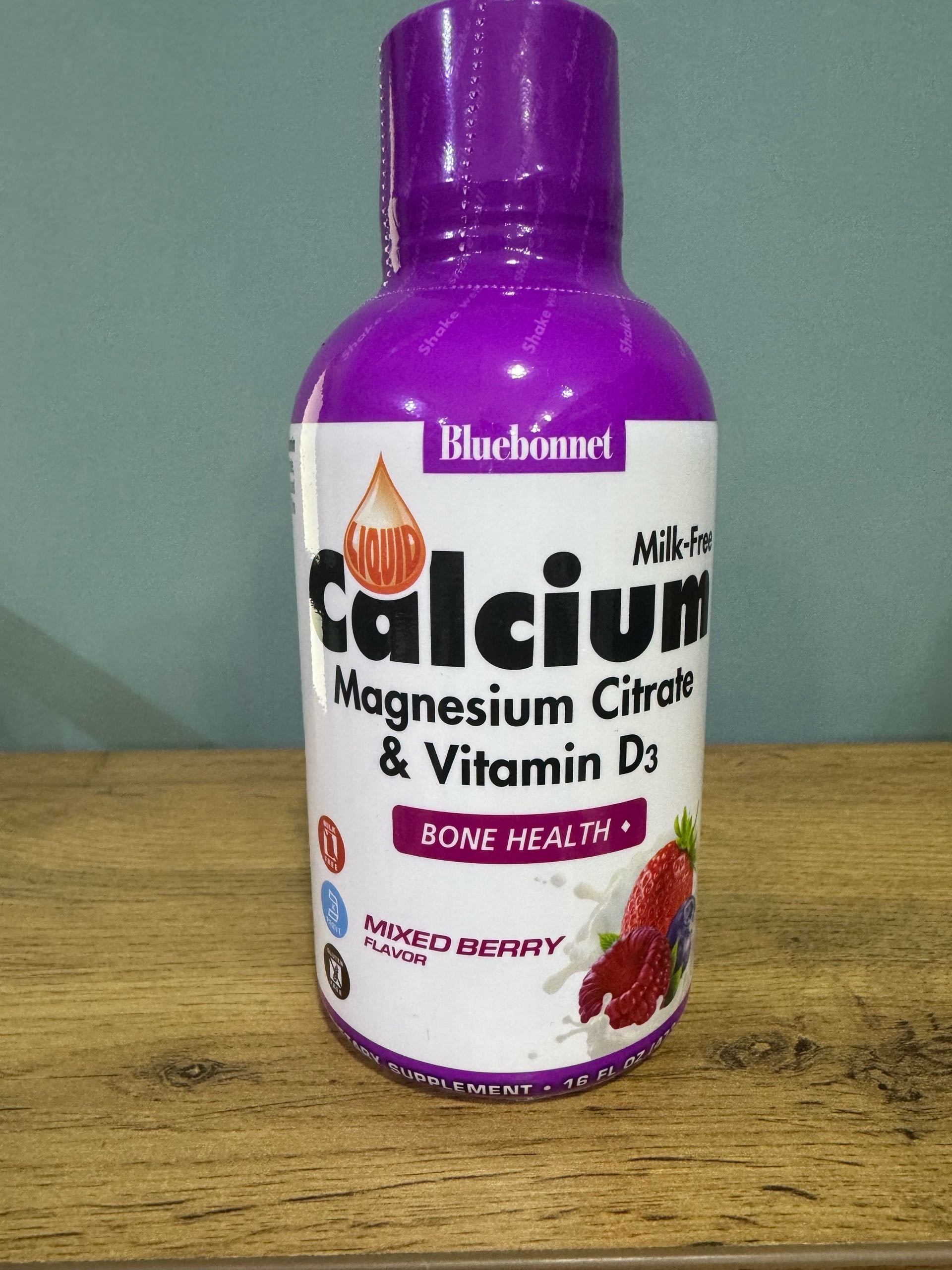 Bluebonnet Nutrition, Liquid Calcium Magnesium Citrate & Vitamin D3, Mixed Berry , 16 fl oz (473 ml)