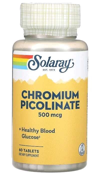Solaray Chromium Picolinate 500 mg 60 tab