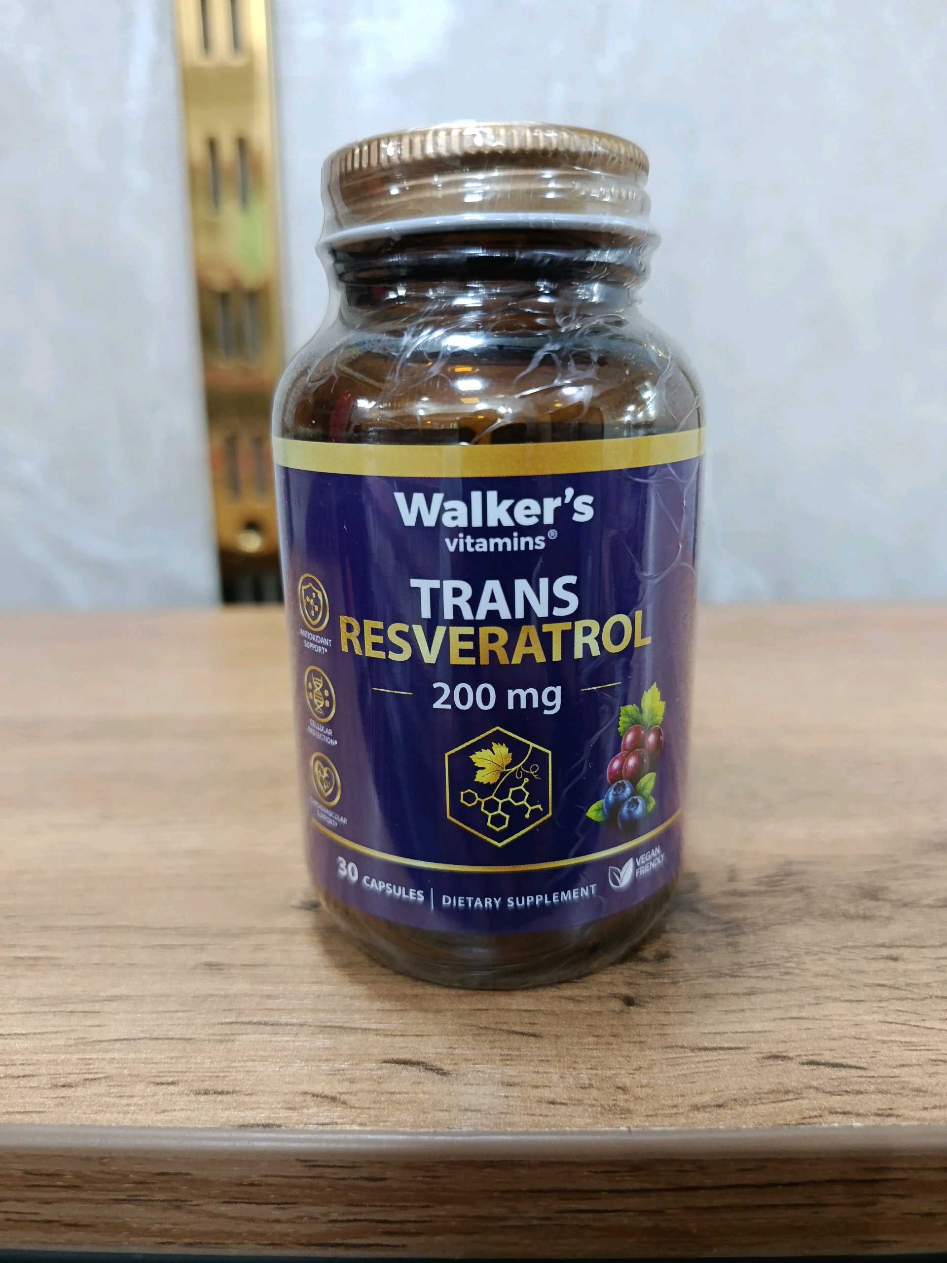 walkers trans resveratrol 200 mg 30 cap