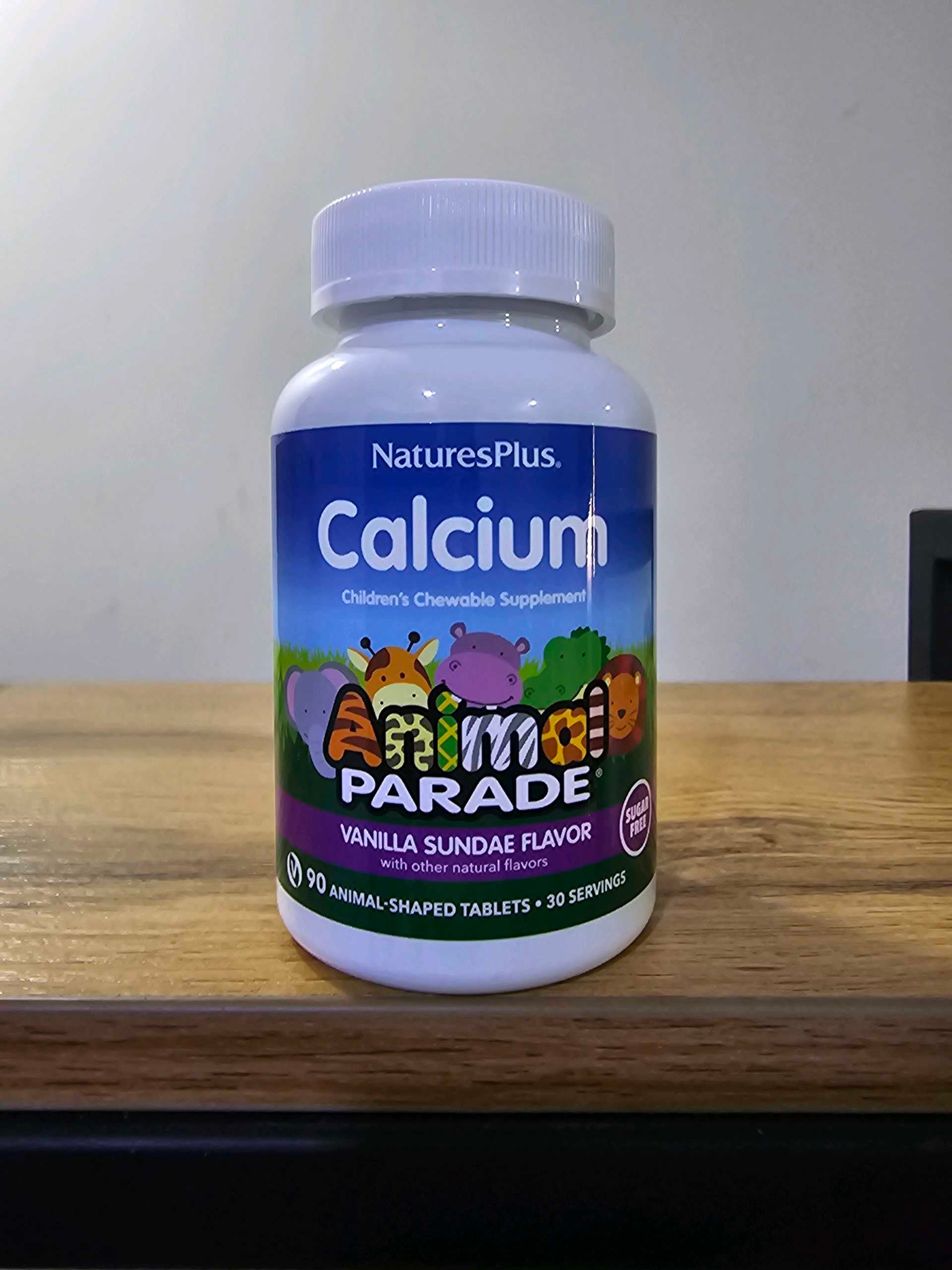 Nature's Plus Calcium Animal Parade vanilla sundae flavor