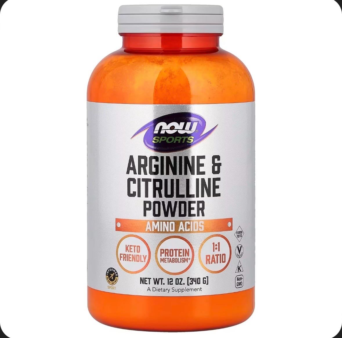 NOW Foods, Sports, Arginine & Citrulline Powder, 12 oz (340 g)