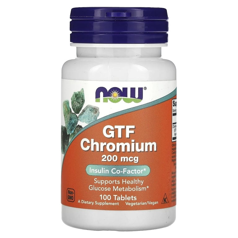 NOW GTF CHROMIUM 200mcg  100 TABS