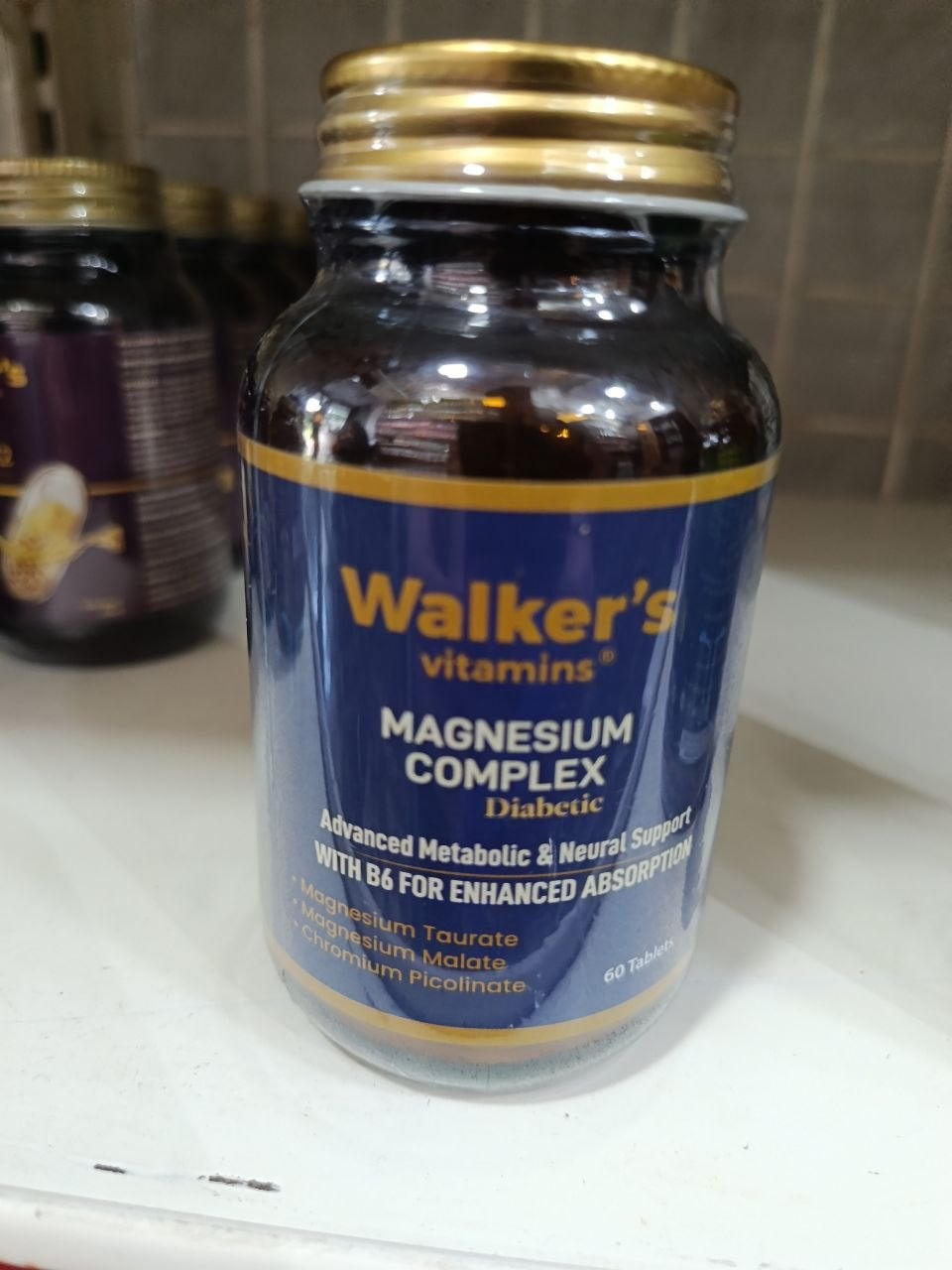WALKERS MAGESIUM COMPLEX DIABETES TAURAT BISGLISINATE + CROM +P55 60