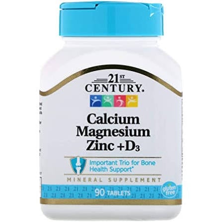 21 CENTURY Calcium Magnesium Zinc +D3 90tablets