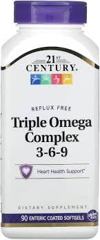 21ST CENTURY, TRIPLE OMEGA COMPLEX 3-6-9, 90 ENTERIC COATED SOFTGELS
