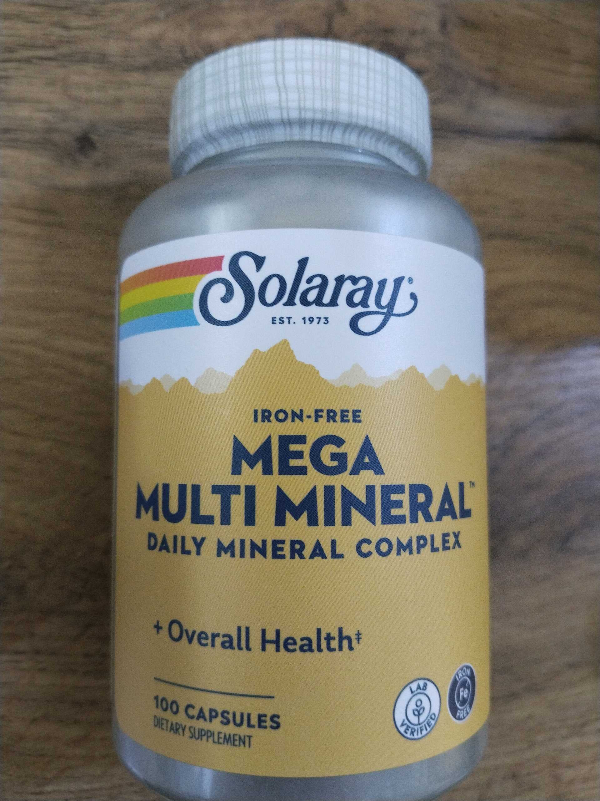 Solaray Mega Multi Mineral Iron Free 100 Capsules