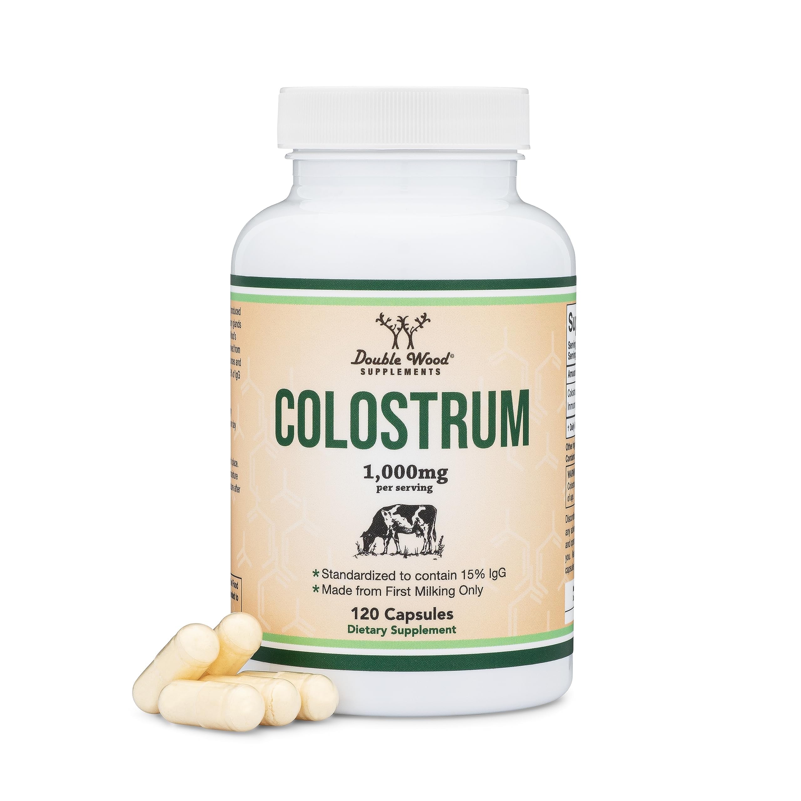 DoubleWood Colostrum - 120 x 500 mg capsules