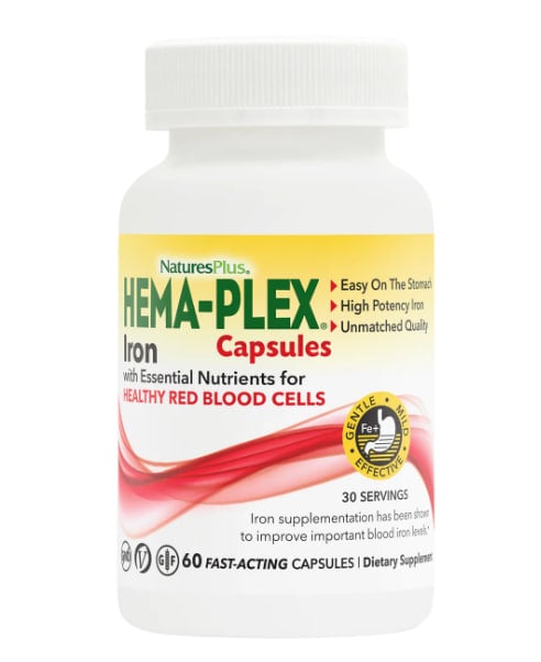 NaturesPlus, Vitamin and Mineral Supplement with Iron, 60 Rapid-Acting Capsules
