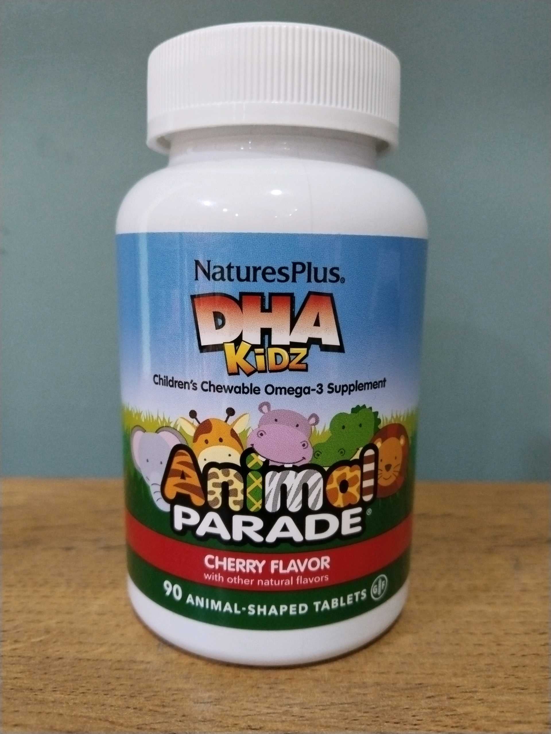DHA Kidz Animal Parade Cherry Flavour 90 shaped tablets