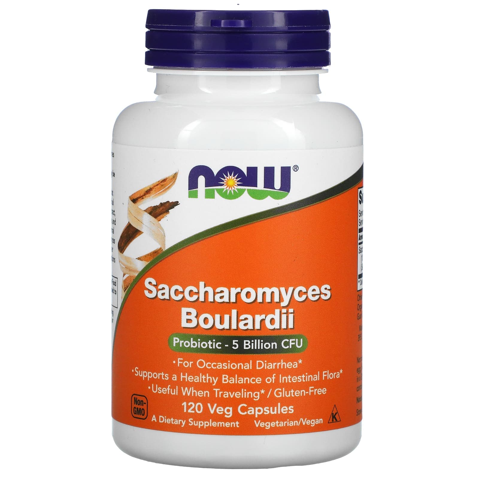 NOW Foods, Saccharomyces Boulardii, 5 млрд КОЕ, 120 вегетарианских капсул