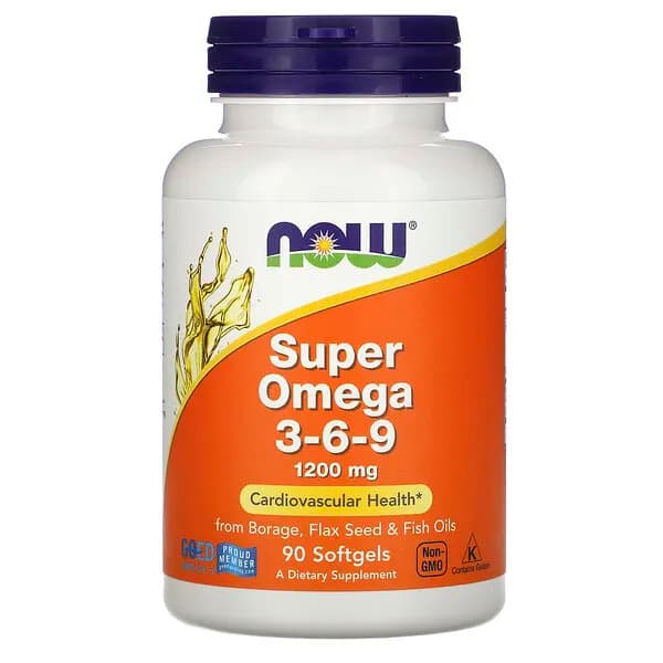 NOW Foods, Super Omega 3-6-9, 1000 мг, 90 капсул